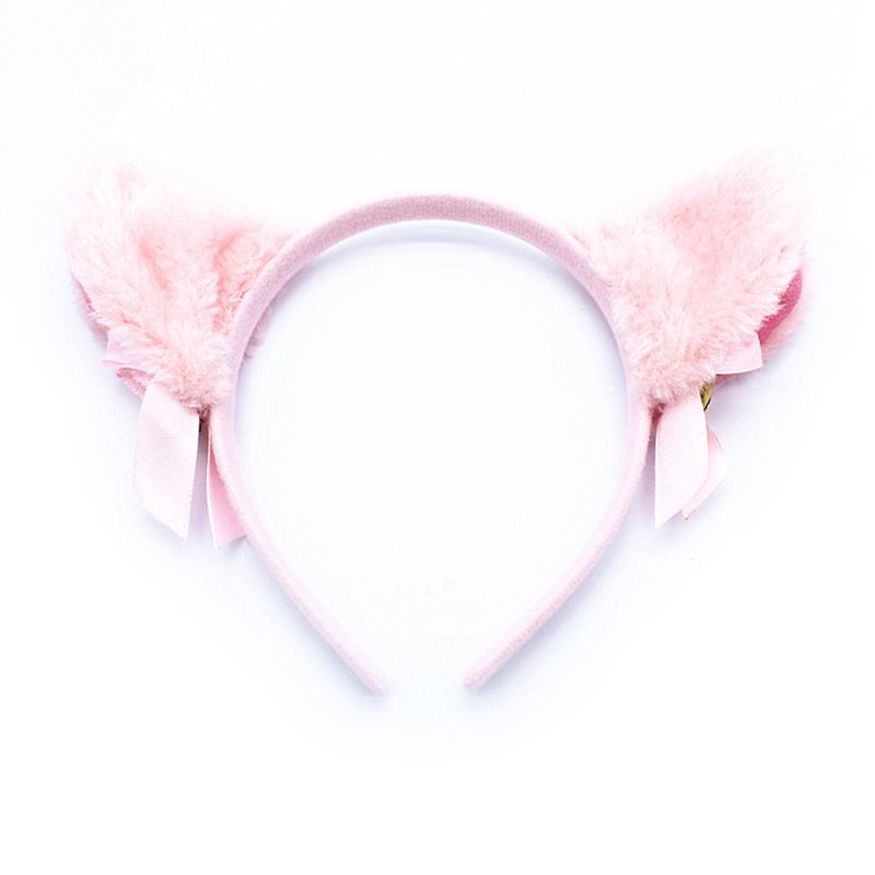 4piece Erotic Roleplay Bondage Kit Lace Gstring Cat Ears Headband Bowknot Choker Tail Butt Plug - 3