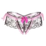4pcs Roleplay Bondage Costume Set Cat Ears Bell Headband Lace Crotchless G-string Tail Butt Plug Bowknot Choker Sex Toys - 4