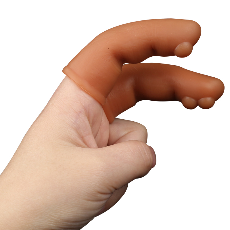 Couples Pleasure Enhancer Finger Sleeve Masturbation Toy Gspot Clit Penis Vagina Stimulation Adult Game Accessory - 9