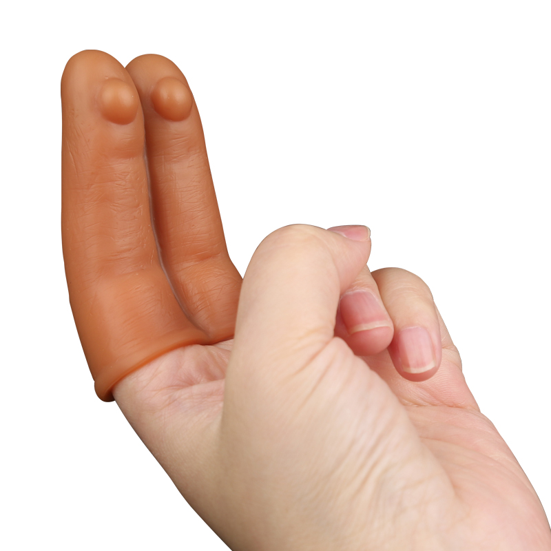 Couples Pleasure Enhancer Finger Sleeve Masturbation Toy Gspot Clit Penis Vagina Stimulation Adult Game Accessory - 12