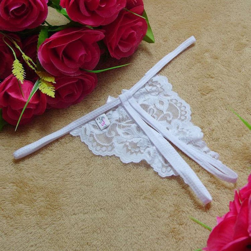 Womens Sexy Lace Gstring Panties Soft Cotton Lingerie Comfortable Waist Briefs Tback Underwear Pack Of 1 - 3
