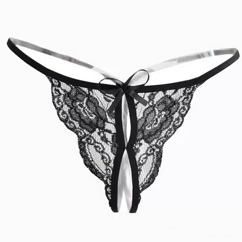 Womens Sexy Lace Gstring Panties Soft Cotton Lingerie Comfortable Waist Briefs Tback Underwear Pack Of 1 - 7