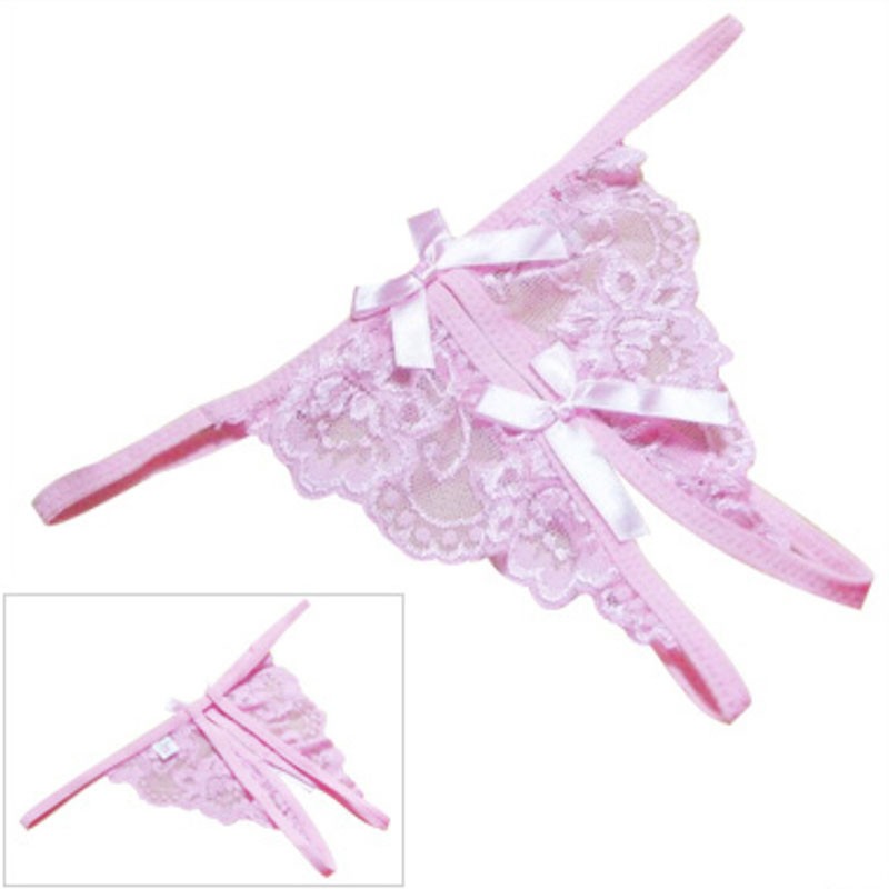 Womens Sexy Lace Gstring Panties Soft Cotton Lingerie Comfortable Waist Briefs Tback Underwear Pack Of 1 - 12