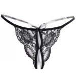 Women Panties Lace Sexy G-string 1 Pieces Briefs Lingerie Waist Cotton Woman Panty Soft T-back Female Underwear - 4