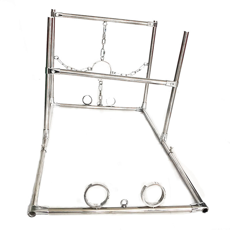 Deluxe Stainless Steel Full Body Restraint Kit With Handcuffs Ankle Cuffs Collar For Bdsm Play - 2
