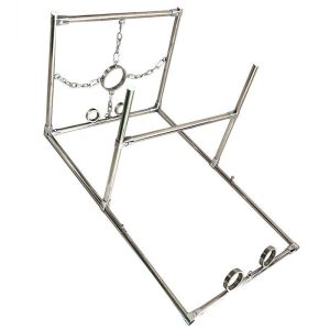 K9 Restraint Heavy Full Body Bondage Shelf Stainless Steel Handcuff Ankle Cuffs Collar Slave Bdsm Sex Device