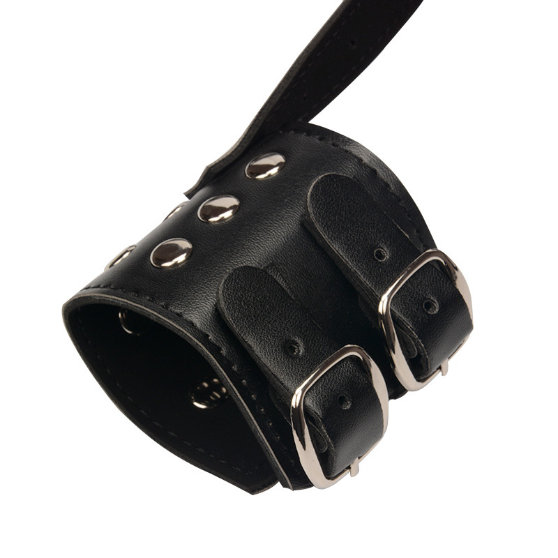 Leather Bdsm Bondage Mens Chastity Belt With Strapon Pants Cock Cage Lock Penis Panties Adult Erotic Game Sex Toys - 4