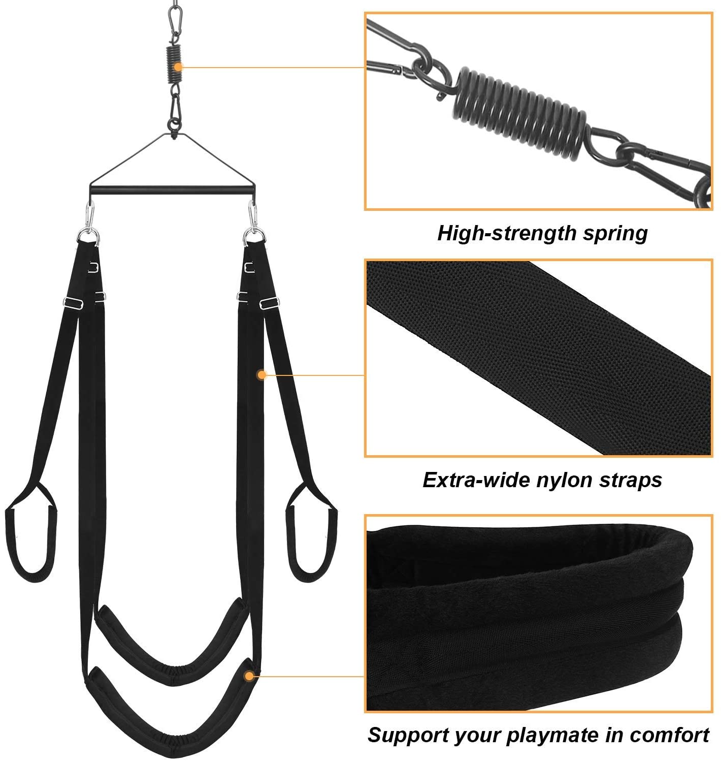 Adult 360degree Rotating Love Swing Adjustable Secure Bdsm Bondage Restraints For Couple Games - 7