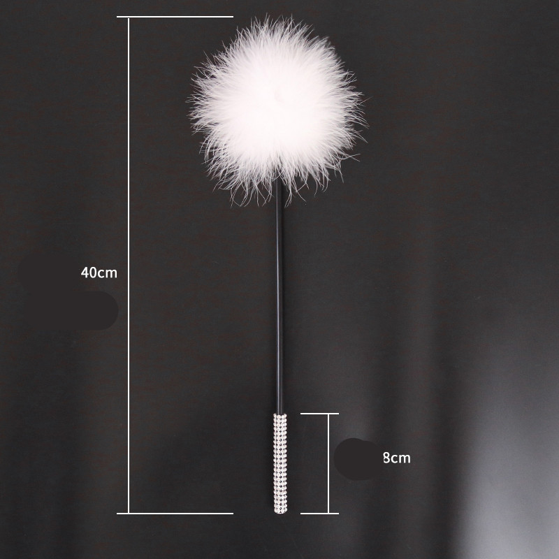 Adult Bdsm Fetish Game Toys Metal Chains Whip Flogger Feather Tickler For Men Women - 1