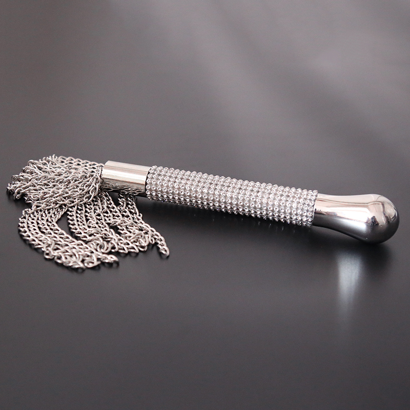 Adult Bdsm Fetish Game Toys Metal Chains Whip Flogger Feather Tickler For Men Women - 6
