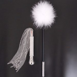 Bdsm Metal Chains Whip Flogger Ass Spanking Flirting Feather Tickler In Adult Games Fetish Sex Toys For Women And Men