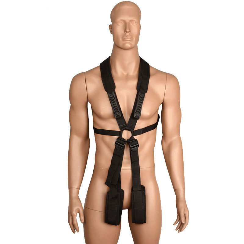 Double Shoulder Bdsm Bondage Harness Adult Fetish Sex Toy Couples Open Leg Positioning Strap For Erotic Flirting Roleplay - 1