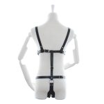 Puppy Play Pu Leather Black Open Chest Cage Bra Harness Fetish Wear Bottom Panties Body Bondage Bodysuit - 6