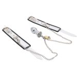 Leather Bdsm Handcuffs With Metal Anal Plug Buttplug Adjustable Bondage Handcuff Adult Games Slave Restraints Sextoy For Couples - 3