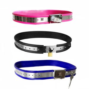 Manyjoy Stainless Steel Adjustable Chastity Belt Metal Waist Band Bandage Bdsm Restraint Sex Toys For Women Men Couple
