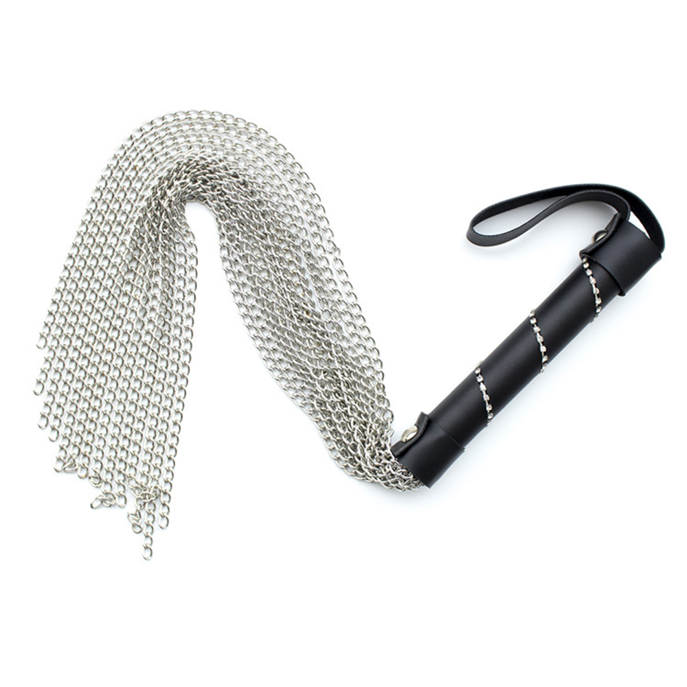 Manyjoy 48cm Stainless Steel Chain Whip For Bdsm Adult Role Play Fetish Flogger Kinky Bondage Sex Toys - 1