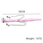 Sexy Bdsm Bondag Metal Chains Nipple Clamps Adult Games For Couples Clips Leather Neck Collars Flirt Sex Toys Slave Play - 3