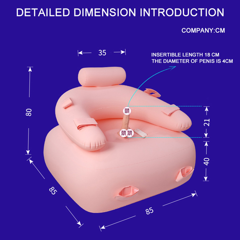 Deluxe Inflatable Sofa Chair With Dildo For Women Adult Bdsm Game Bondage Handcuffs Sensual Restraints Toys - 10