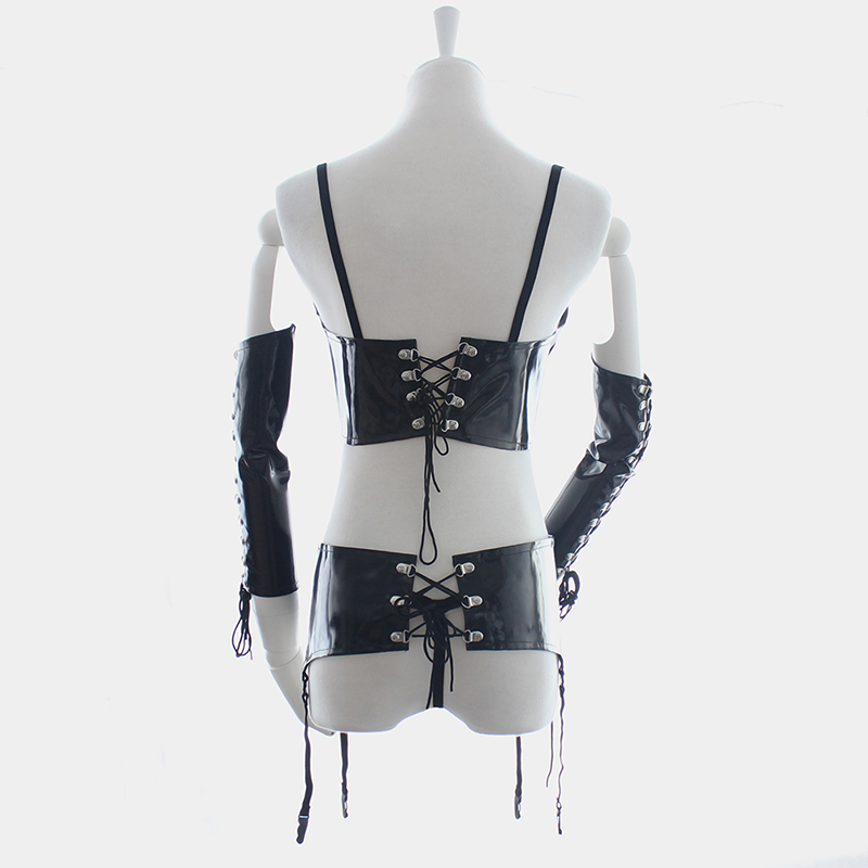 Leather Fetish Bondage Suit Adult Roleplay Games Couples Erotic Clothing Womens Sensual Toys - 11