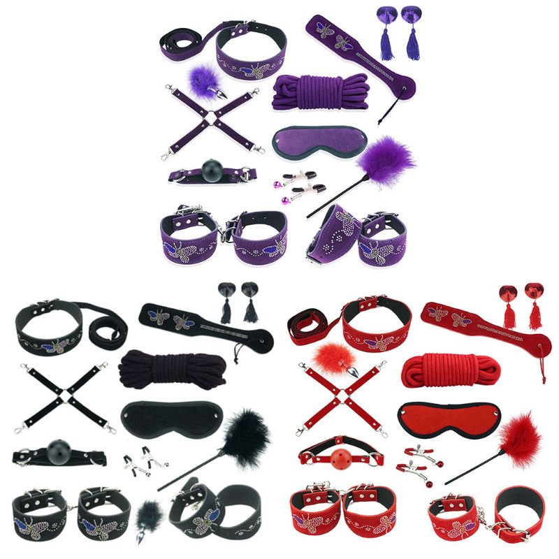 Luxury 12piece Couples Bondage Kit Adult Sexy Yoga Toys Special Bdsm Bundle Set For Enhanced Sensual Play - 14