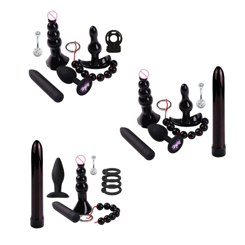 Beginnerfriendly Silicone Prostate Massager Kit 59 Pcs Anal Trainer Butt Plugs Bullet Set With Silica Gel Abs - 1