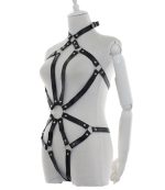 Fashion Women Leather Harness Belt Body Bondage Dance Party Club Festival Adjust Cage Chest Lingerie Goth Top Belts - 2