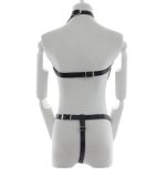 Fashion Women Leather Harness Belt Body Bondage Dance Party Club Festival Adjust Cage Chest Lingerie Goth Top Belts - 3