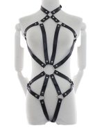 Fashion Women Leather Harness Belt Body Bondage Dance Party Club Festival Adjust Cage Chest Lingerie Goth Top Belts - 4