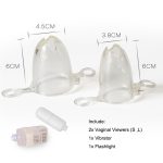 2pcs Illumination Vibrating Vaginal Viewer Peep Tools Adult Game Couple Sm Anus Vagina Toys Expand Flirting Sex - 2