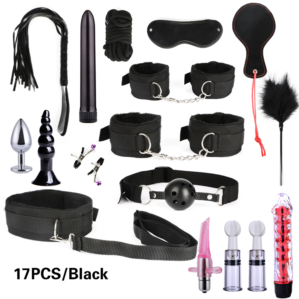26piece Ultimate Mens Pleasure Set Masturbator Bondage Handcuffs Whip Mouth Gag Anal Vibrator Lingerie - 5