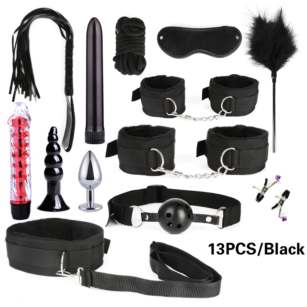 26piece Ultimate Mens Pleasure Set Masturbator Bondage Handcuffs Whip Mouth Gag Anal Vibrator Lingerie - 6