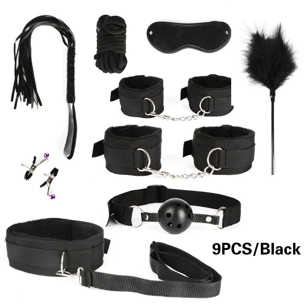 26piece Ultimate Mens Pleasure Set Masturbator Bondage Handcuffs Whip Mouth Gag Anal Vibrator Lingerie - 8