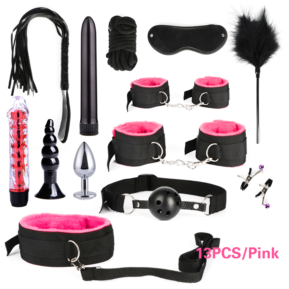 26piece Ultimate Mens Pleasure Set Masturbator Bondage Handcuffs Whip Mouth Gag Anal Vibrator Lingerie - 12