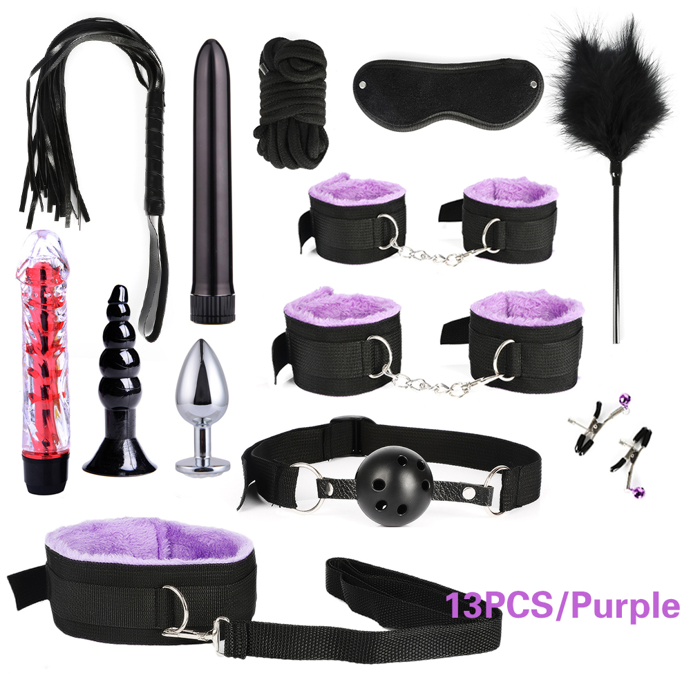 26piece Ultimate Mens Pleasure Set Masturbator Bondage Handcuffs Whip Mouth Gag Anal Vibrator Lingerie - 18