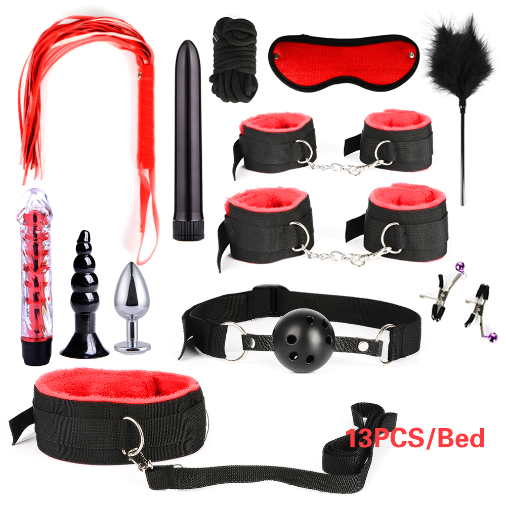 26piece Ultimate Mens Pleasure Set Masturbator Bondage Handcuffs Whip Mouth Gag Anal Vibrator Lingerie - 24