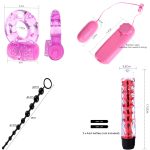 26 Pcs Sex Toys For Men Male Masturbator Handcuffs Whip Mouth Gag Anal Vibrator Bondage Set Sexy Lingerie - 4
