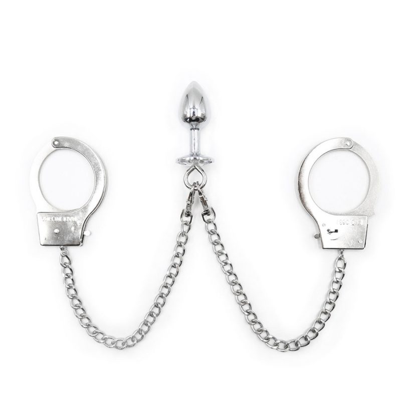 Stainless Steel Handcuffs Anal Plug Sm Adult Sex Games Toy Restraints Bdsm Bondage Set For Couples Women Men Erotic
