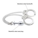 Stainless Steel Handcuffs Anal Plug Sm Adult Sex Games Toy Restraints Bdsm Bondage Set For Couples Women Men Erotic - 4