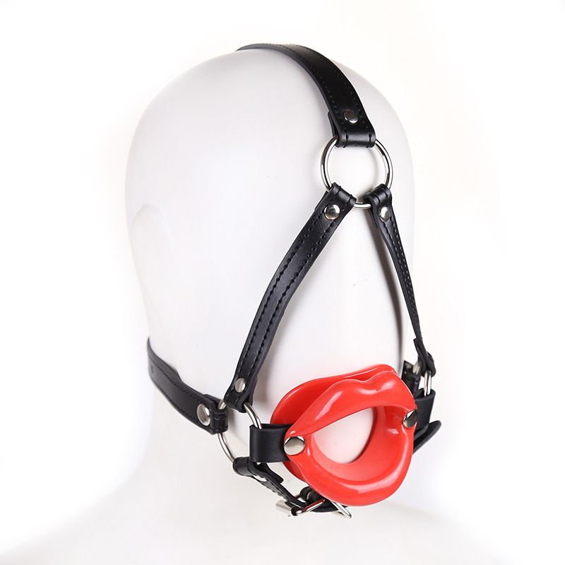 Leather Bdsm Mouth Gag Open Ring Harness For Adult Couples Fetish Slave Roleplay Tool - 2
