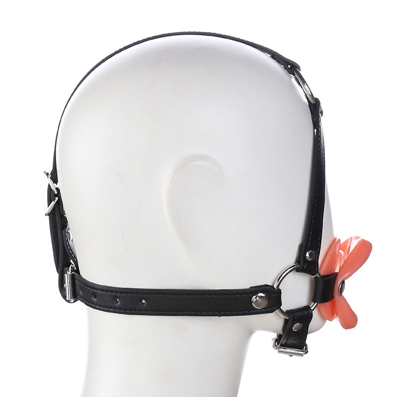 Leather Bdsm Mouth Gag Open Ring Harness For Adult Couples Fetish Slave Roleplay Tool - 9