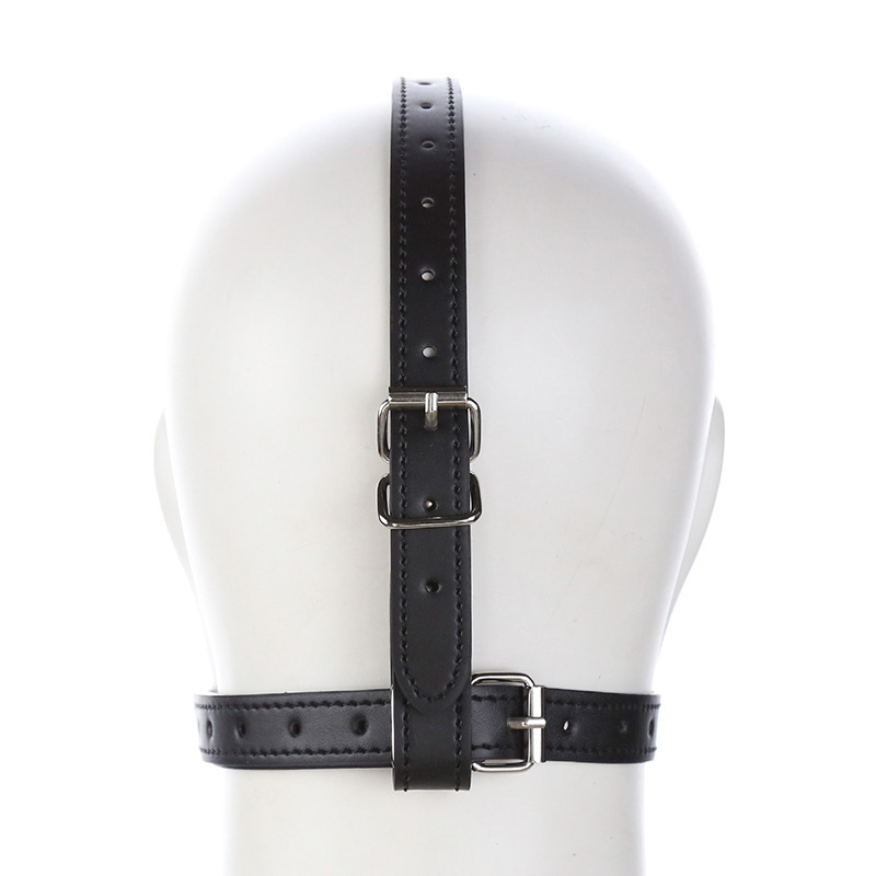 Leather Bdsm Mouth Gag Open Ring Harness For Adult Couples Fetish Slave Roleplay Tool - 10