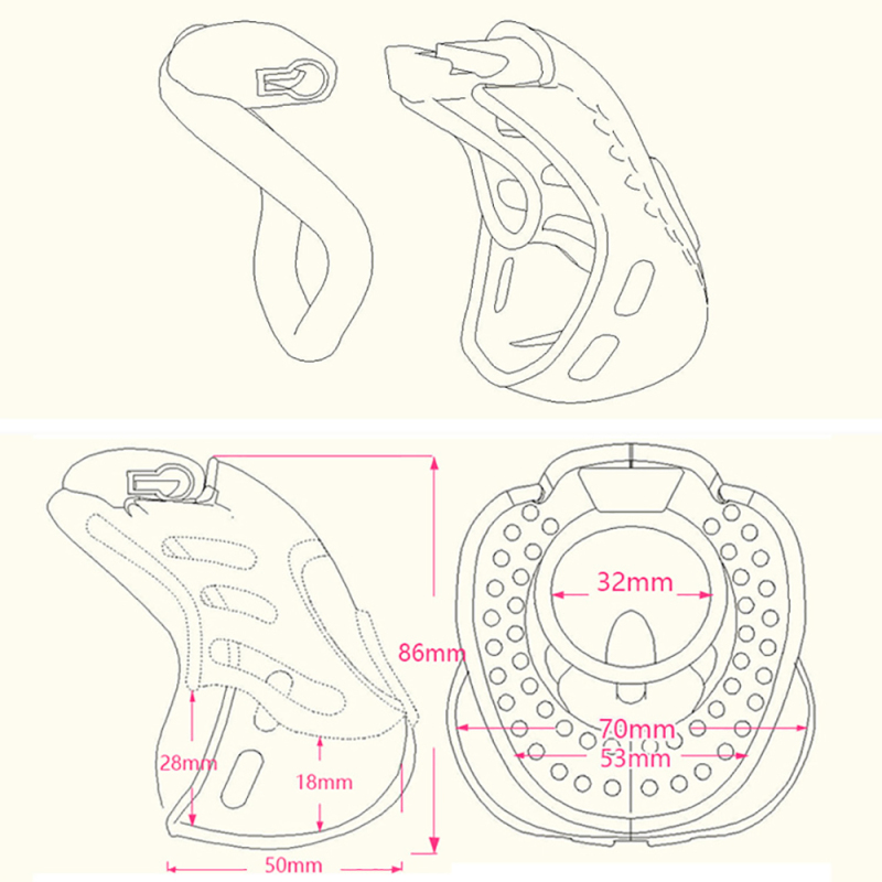 Mens Ultrasecure Chastity Device Cock Cage Penis Ring Sissy Bondage Armor For Bdsm Play - 5