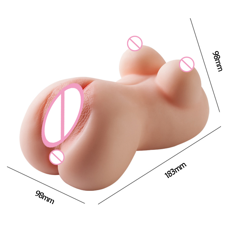 Realistic 3d Silicone Male Masturbator Cup Adult Intimacy Toy Anal And Vagina Simulation For Mens Pleasure - 5