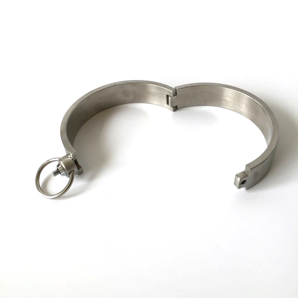 Stainless Steel Bdsm Collar Heavyduty Lockable Restraints For Adult Fetish Role Play - 2