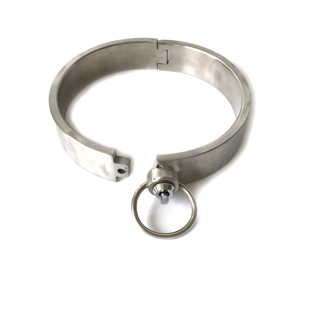 Stainless Steel Bdsm Collar Heavyduty Lockable Restraints For Adult Fetish Role Play - 6