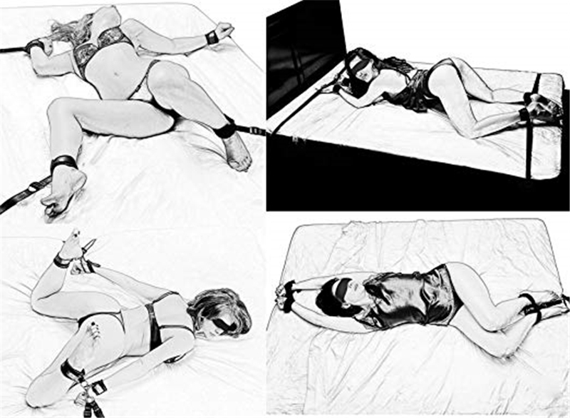 Bdsm Bondage Restraints Kit Mouth Gag Handcuffs Ankle Neck Cuffs For Couples Play - 10