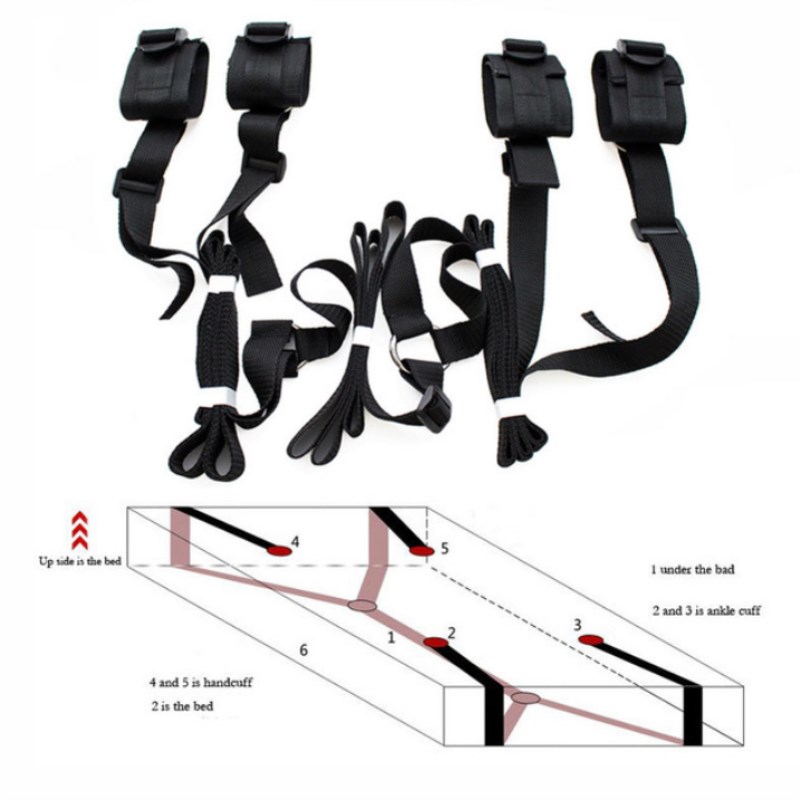 Bdsm Bondage Restraints Kit Mouth Gag Handcuffs Ankle Neck Cuffs For Couples Play - 11