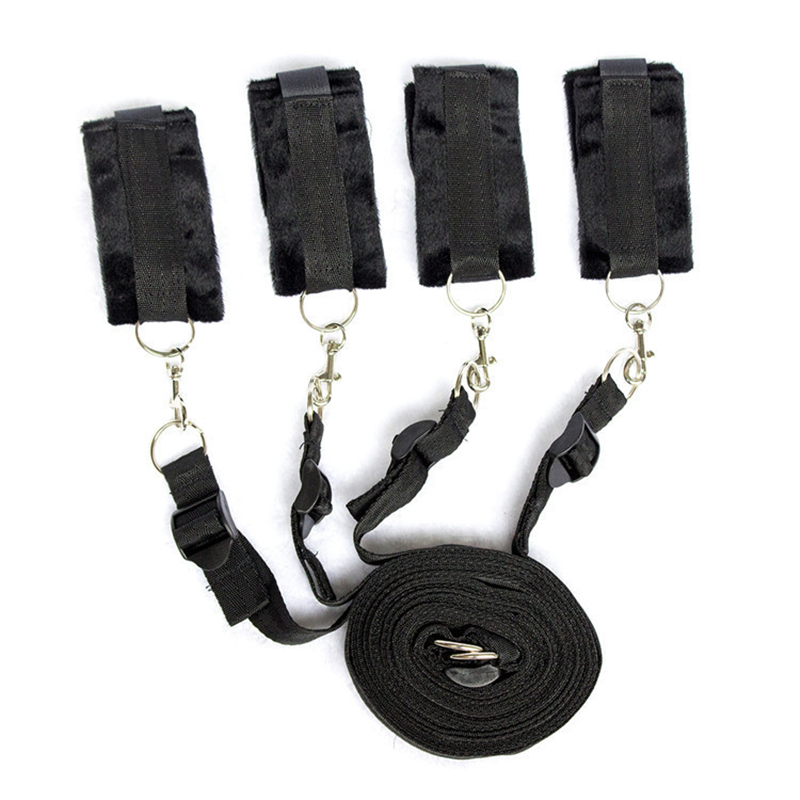 Bdsm Bondage Restraints Kit Mouth Gag Handcuffs Ankle Neck Cuffs For Couples Play - 12