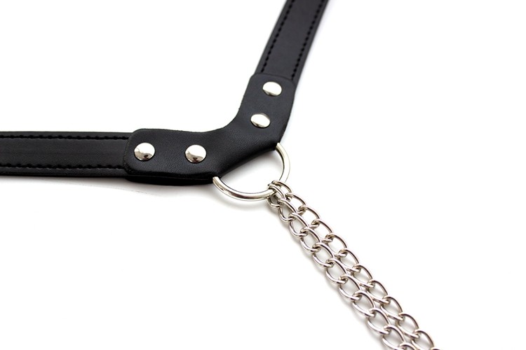 Leather Chastity Belt Erotic Couples Fun Toy Female Flirting Adult Game Accessory - 5