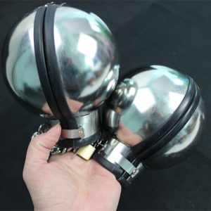 Stainless Steel Spherical Bondage Fist Mitts Fetish Sex Slave Restraints Handcuffs Adult Toys For Male Female G7-6-37 - 2